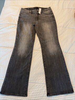 White House Black Market Gray Flare Jeans - Washed Black/Gray